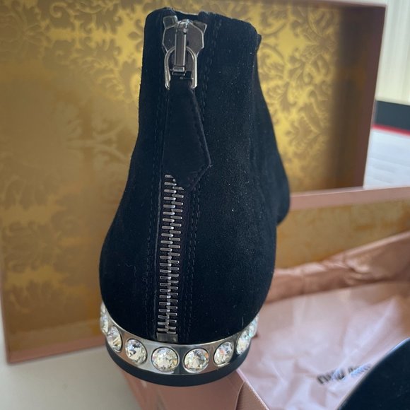 Miu Miu Black Suede Ankle Boot - Picture 4 of 7